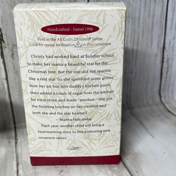 Hallmark Keepsake Ornament 1996 Christy All Gods Children Martha Holcomb - Picture 3 of 6
